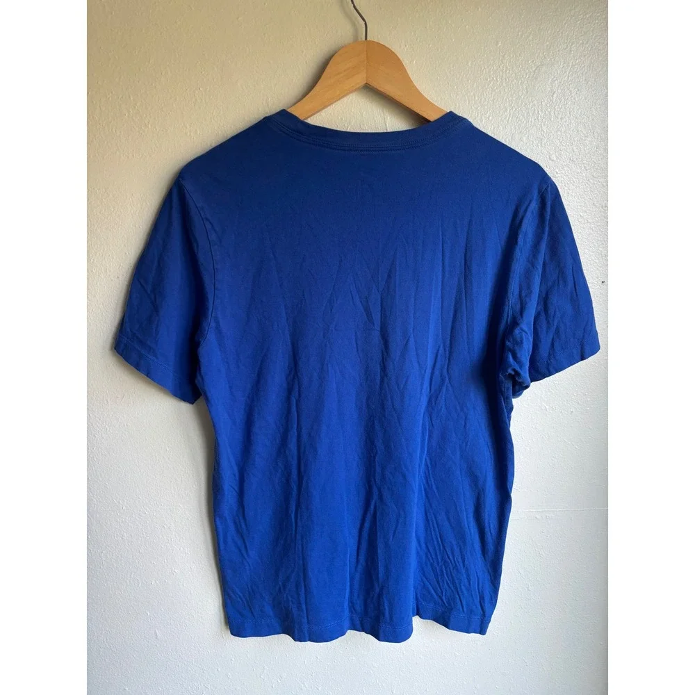 Nike Mens The Nike Tee Futura Embroidered Logo Royal Blue Cotton T-Shirt Medium